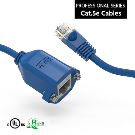 Bestlink Netware Panel-Mount CAT5e Ethernet Cable- 15ft Blue 100576BL